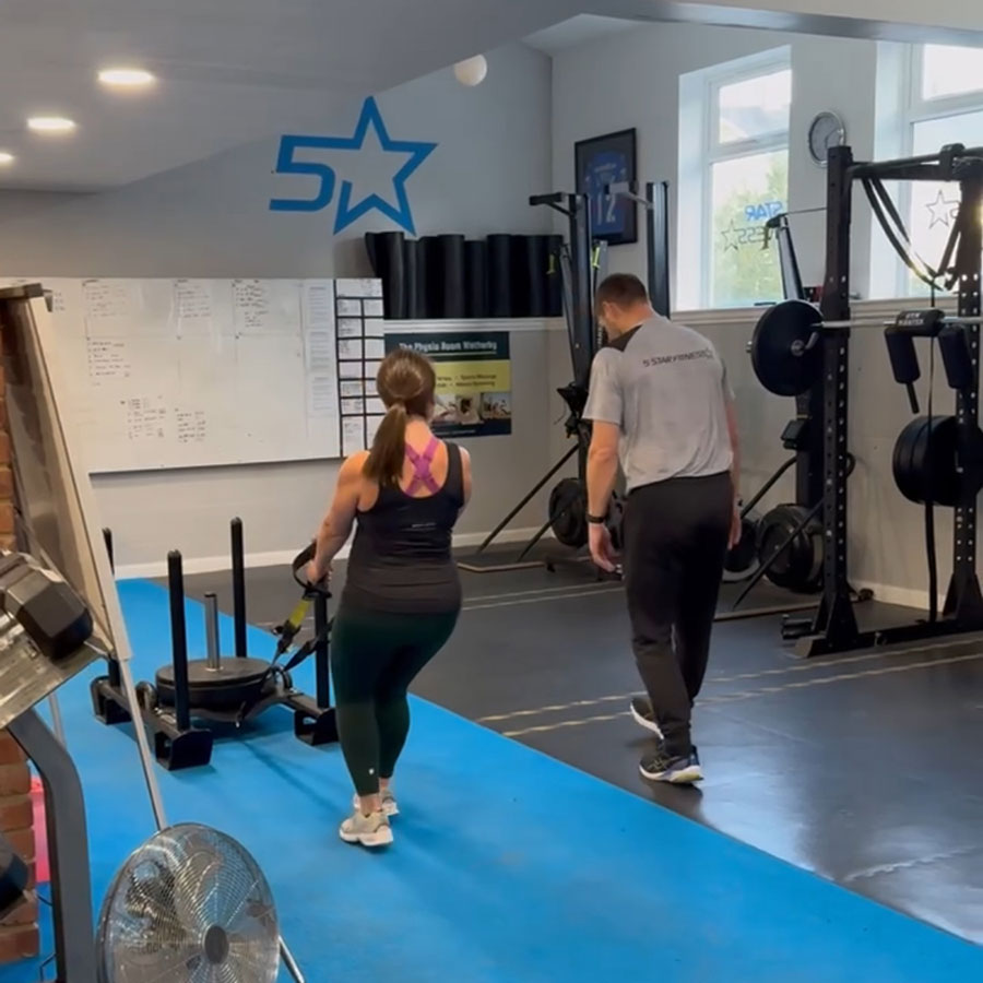 Personal training session suitable for all abilities at our Wetherby studio near Collingham